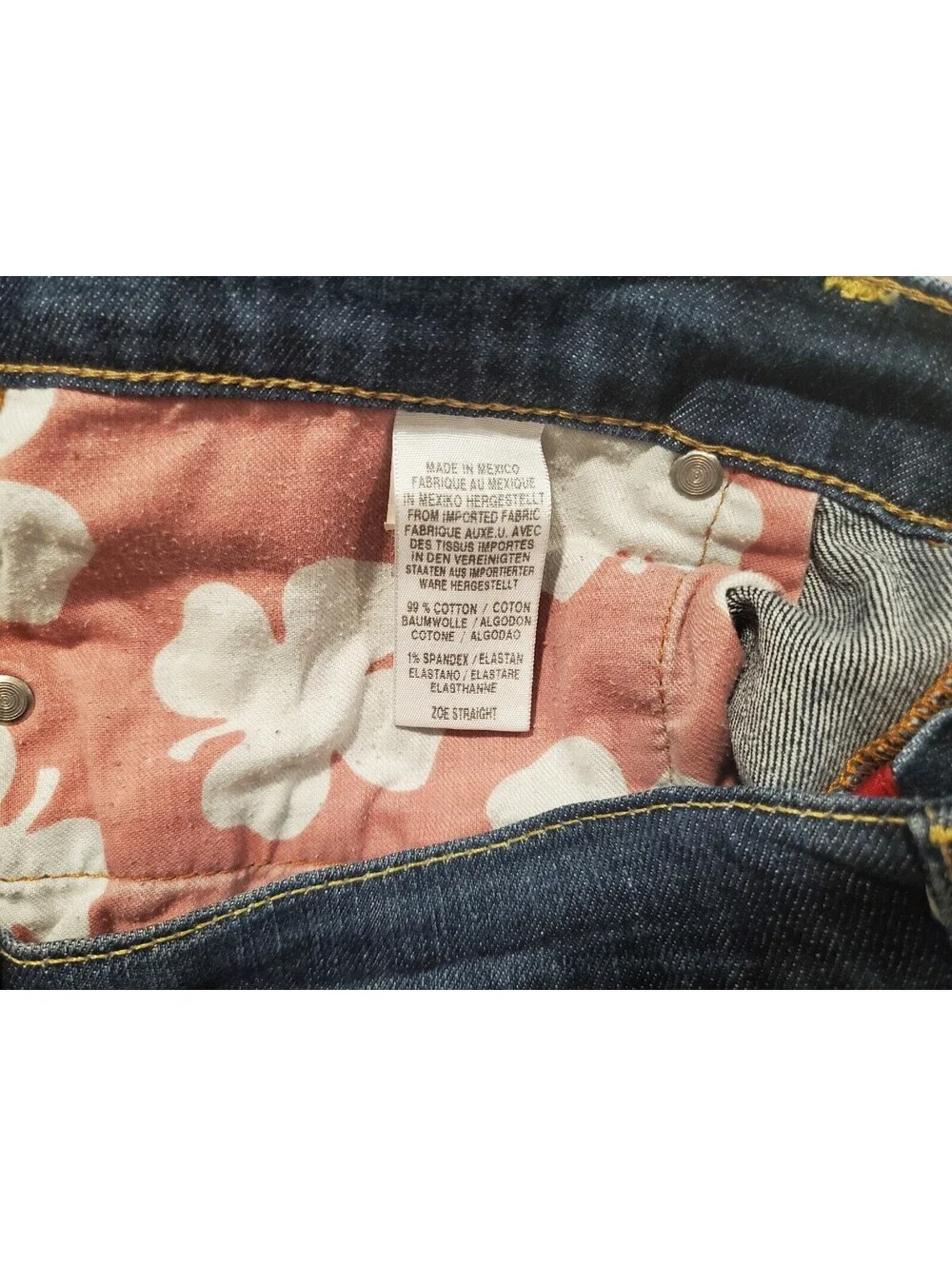 Lucky Brand Sz 14/32 Zoe Straight Hipster Wash Regular Inseam Jeans Denim Pants